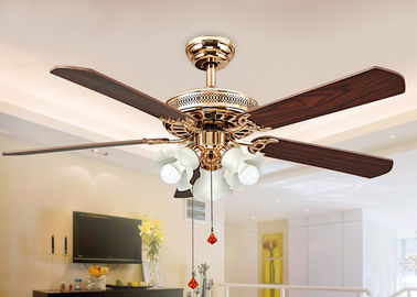 La Chine Appareils d'éclairage modernes plaqués de fan de plafond d'or de Rose avec du fer, acrylique fournisseur